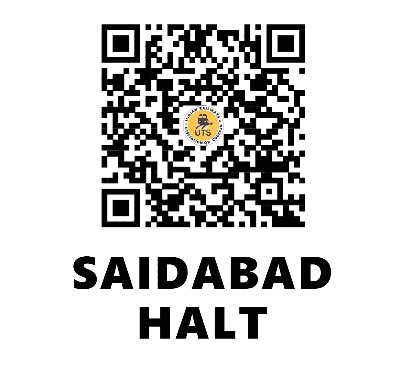UTS QR Code for SAIDABAD HALT - SDC (NE - UTTAR PRADESH)